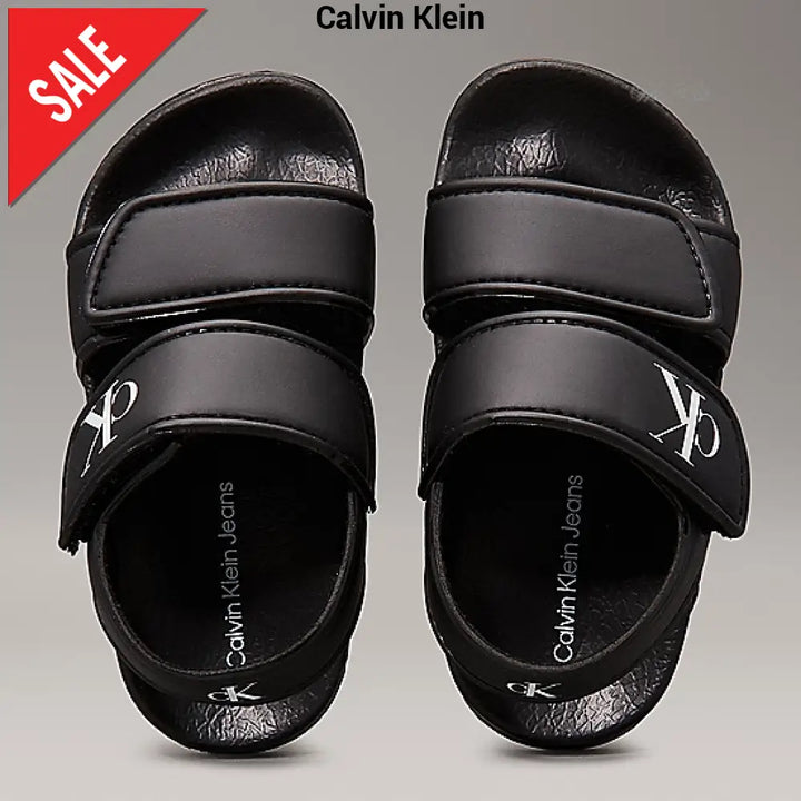 Sandali CALVIN KLEIN per bambini nero con velcro dal 24 fino al 34 Sandali