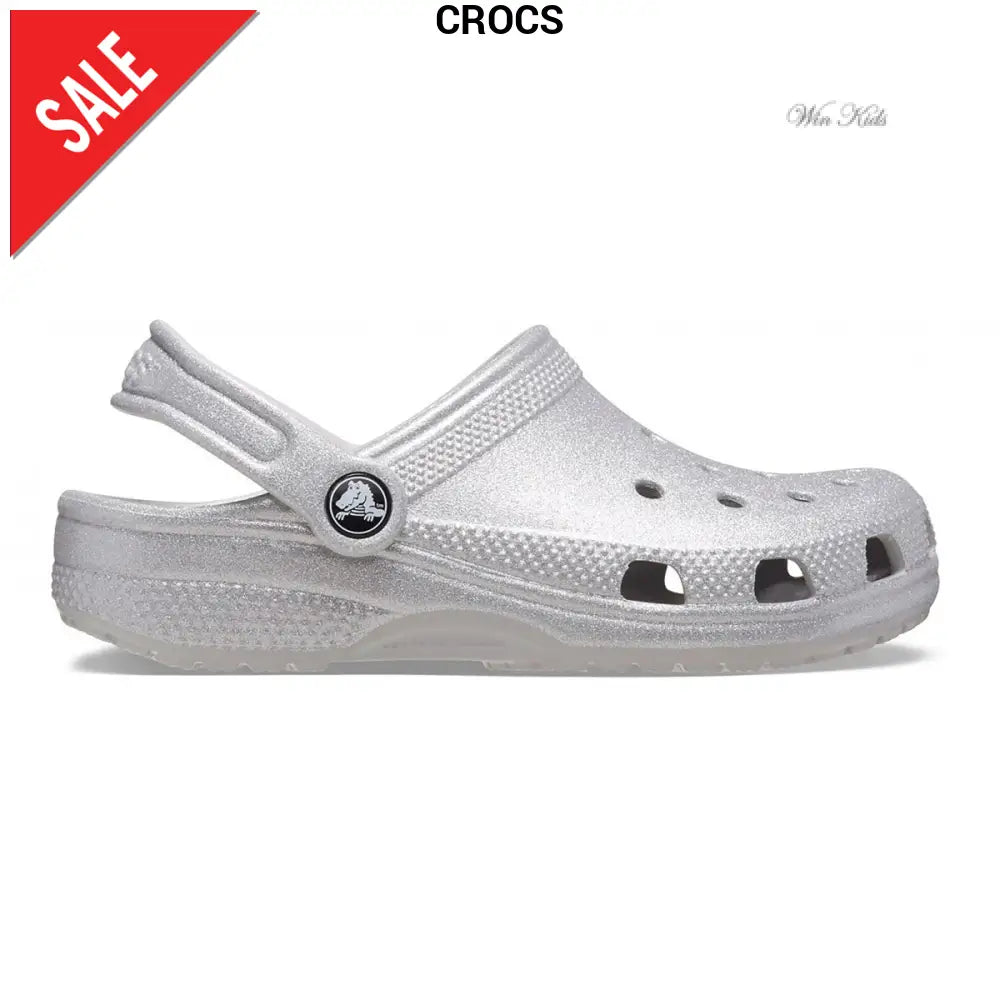 Sandali CROCS argento glitter da bambina 19 - 35 Sandali