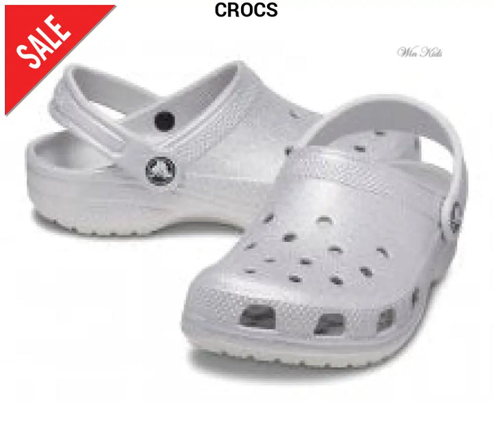 Sandali CROCS argento glitter da bambina 19 - 35 Sandali