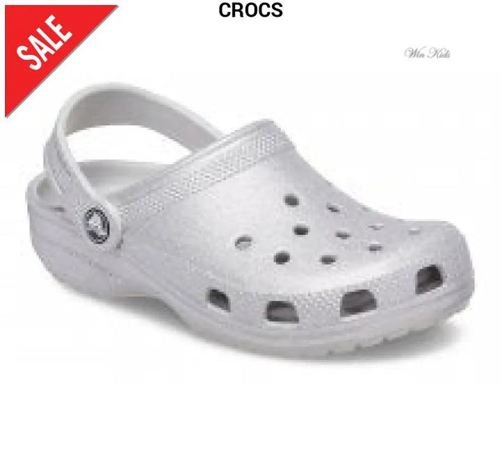 Sandali CROCS argento glitter da bambina 19 - 35 Sandali