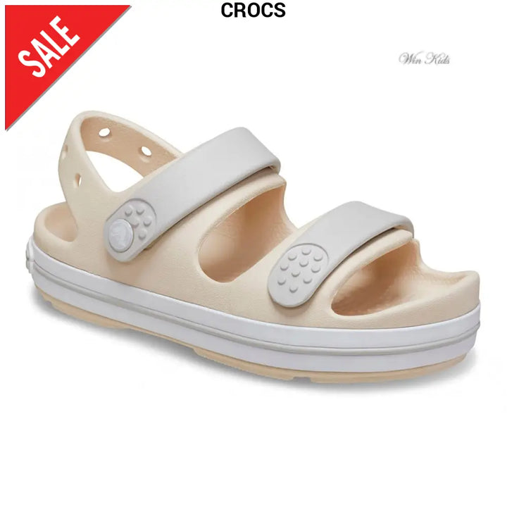 Sandali CROCS per bambini panna e grigio doppio velcro 28 - 35 Sandali