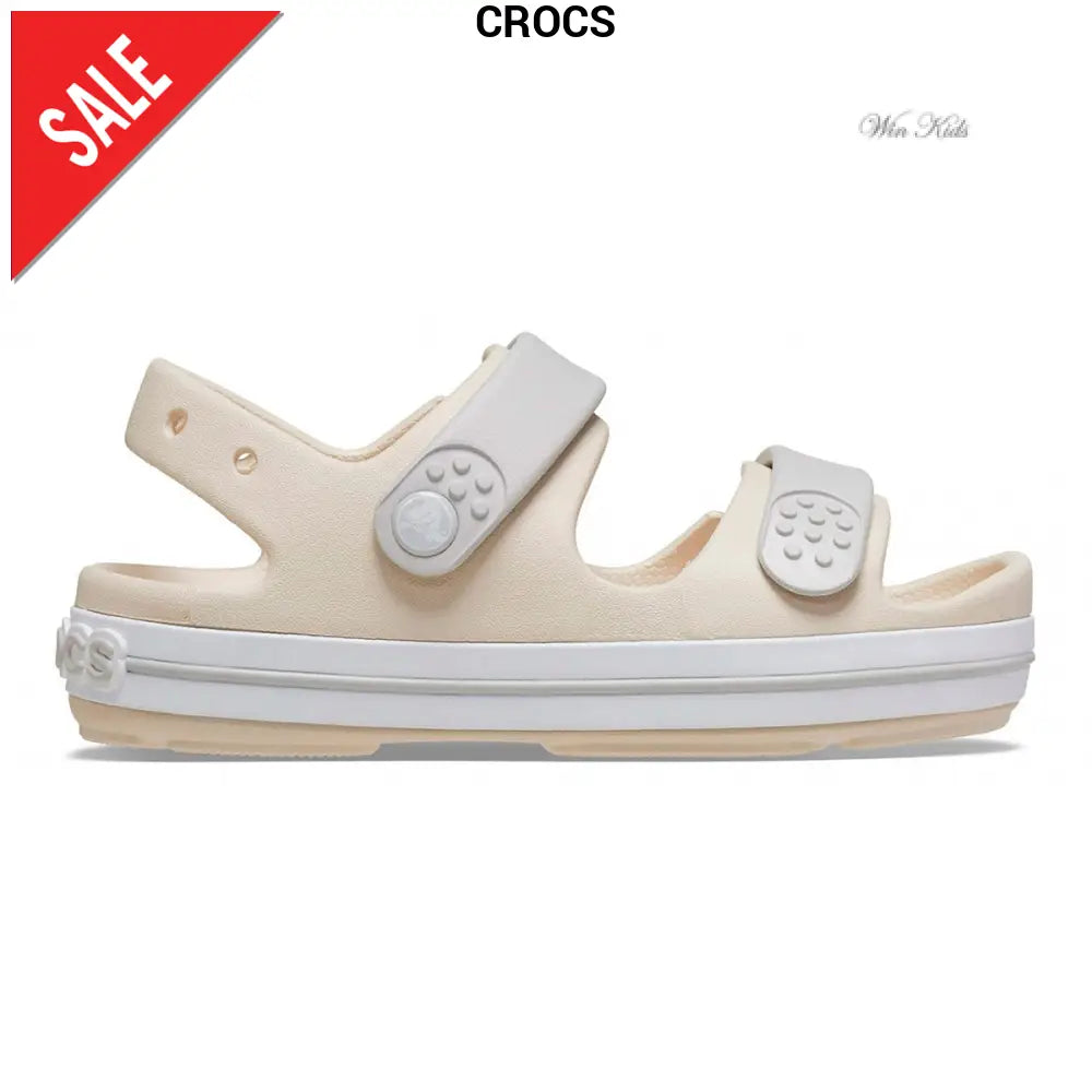 Sandali CROCS per bambini panna e grigio doppio velcro 28 - 35 Sandali