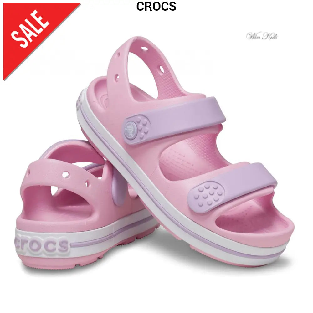 Sandali CROCS rosa bambina doppio velcro 28 - 35 Sandali