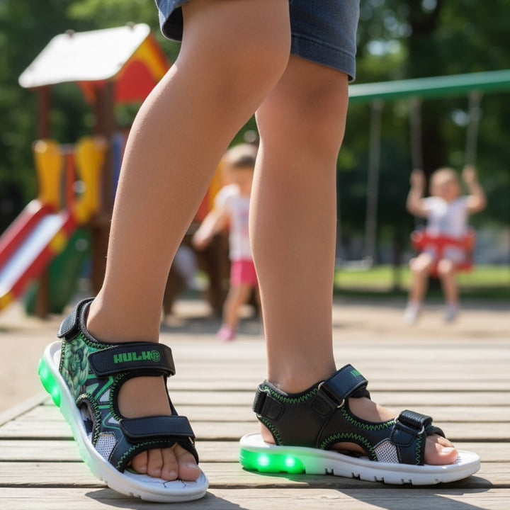 Sandali MARVEL HULK da passeggio nero con luci taglie 31 - 33