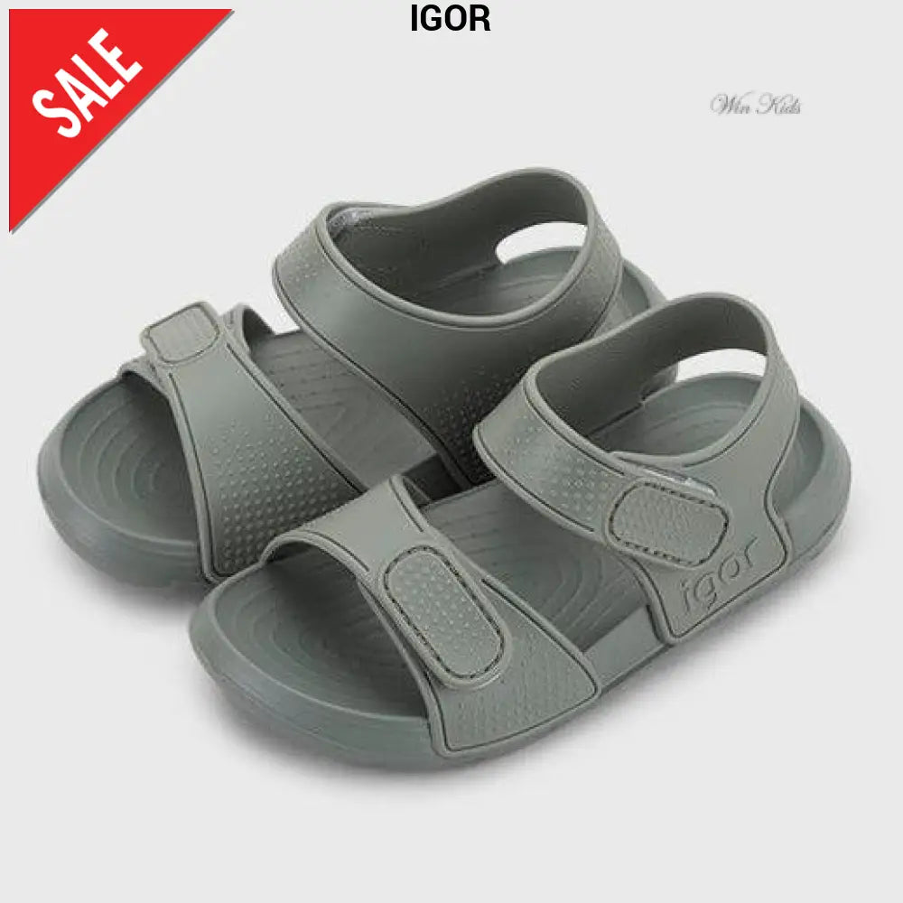 Sandali IGOR in gomma con velcro verde 22 - 30 Sandali