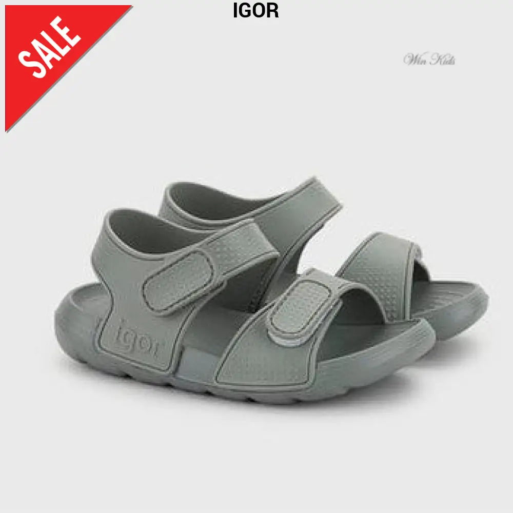 Sandali IGOR in gomma con velcro verde 22 - 30 Sandali