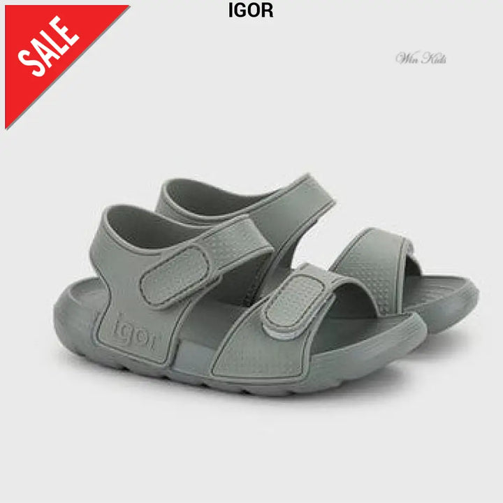 Sandali IGOR in gomma con velcro verde 22 - 30 Sandali