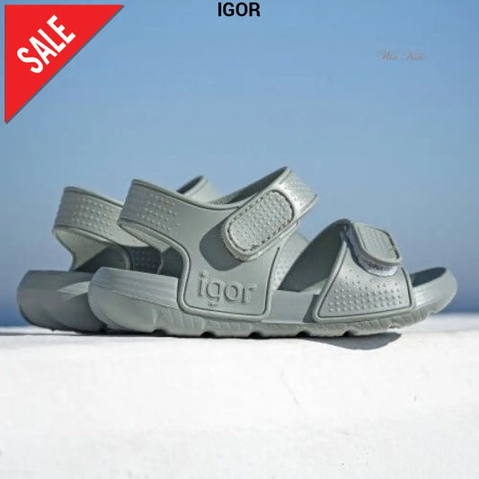 Sandali IGOR in gomma con velcro verde 22 - 30 Sandali