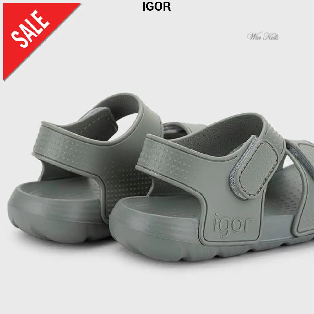 Sandali IGOR in gomma con velcro verde 22 - 30 Sandali