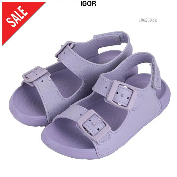 Sandali IGOR modello Maui doppia fibbia color malva 22 - 34 Sandali