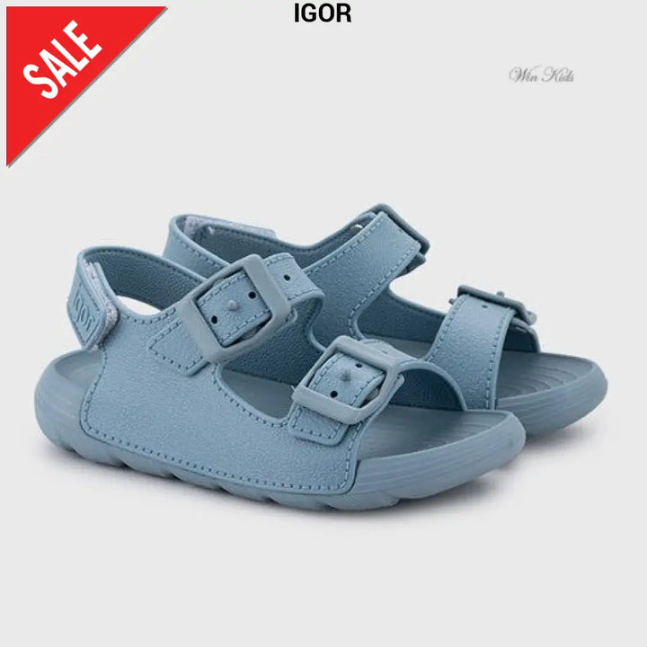 Sandali IGOR modello Maui doppia fibbia color oceano 22 - 34 Sandali