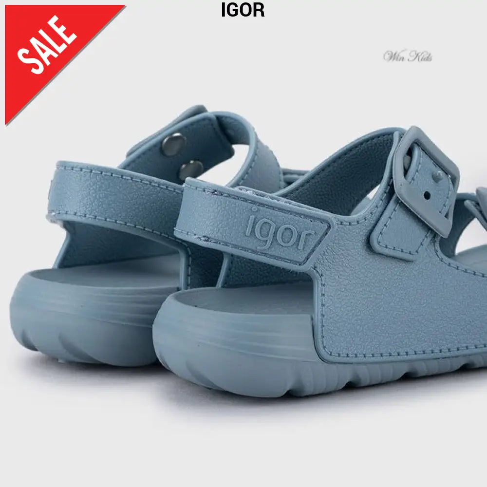Sandali IGOR modello Maui doppia fibbia color oceano 22 - 34 Sandali