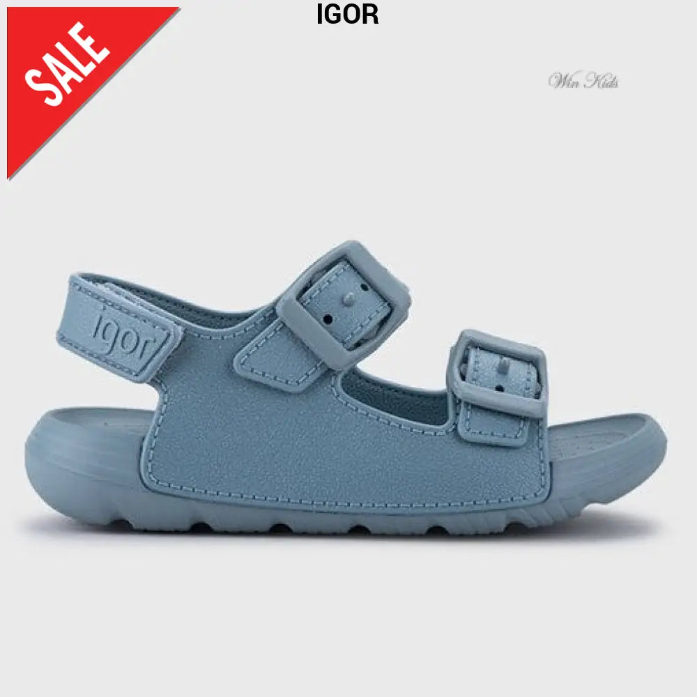 Sandali IGOR modello Maui doppia fibbia color oceano 22 - 34 Sandali