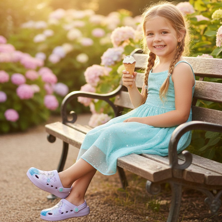 Sandali in gomma Disney Frozen lilla taglie 28-33