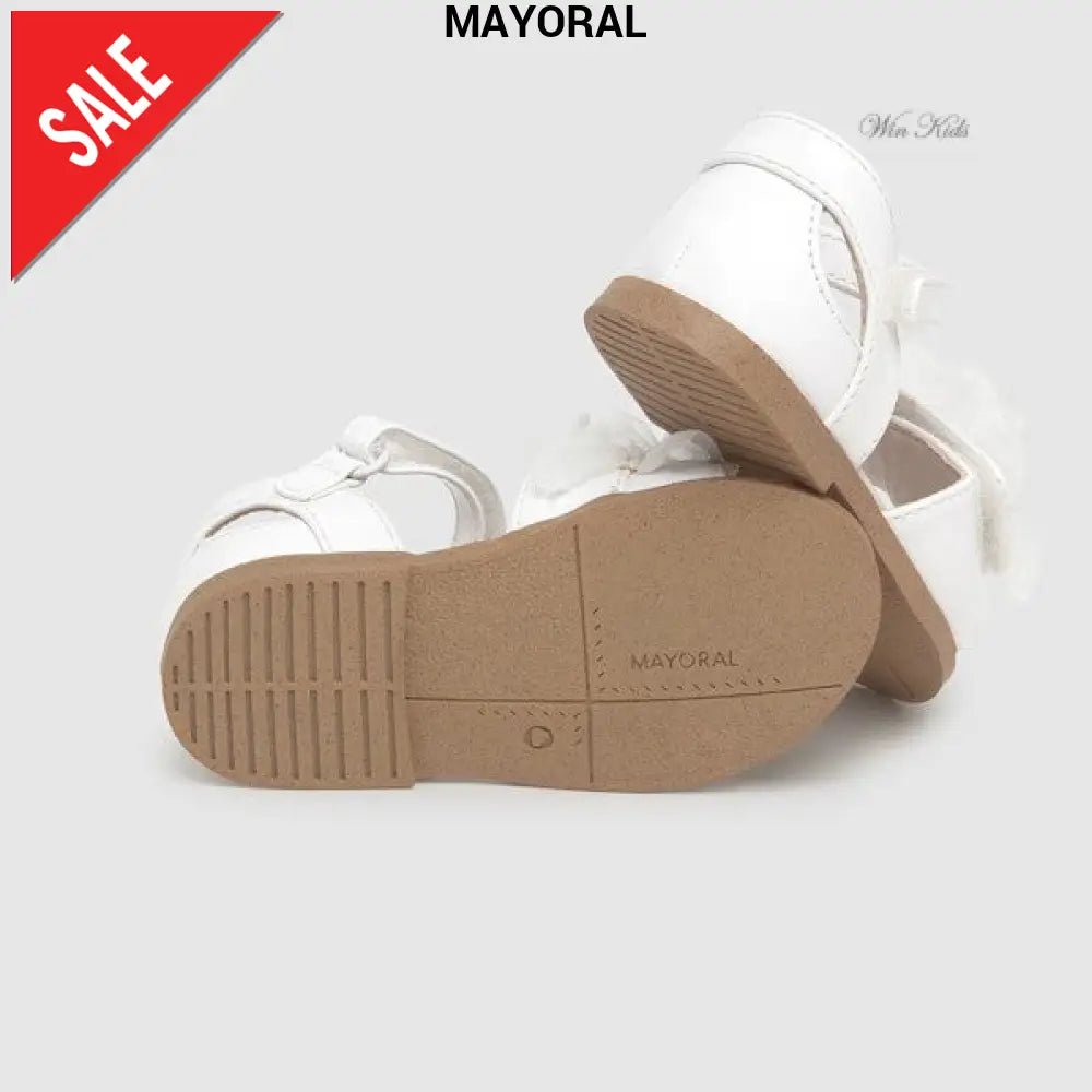 Sandali MAYORAL in vernice bianca e tulle charol 19 - 25 Sandali