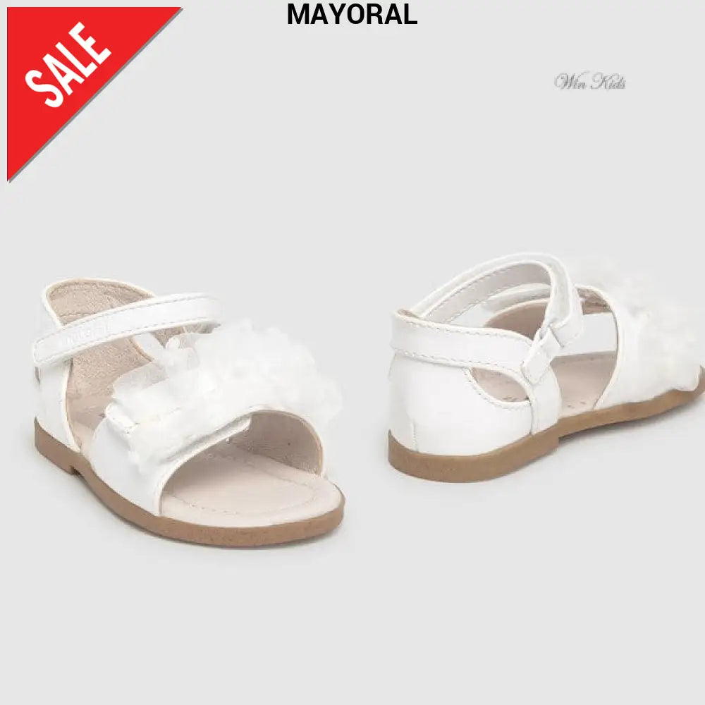 Sandali MAYORAL in vernice bianca e tulle charol 19 - 25 Sandali