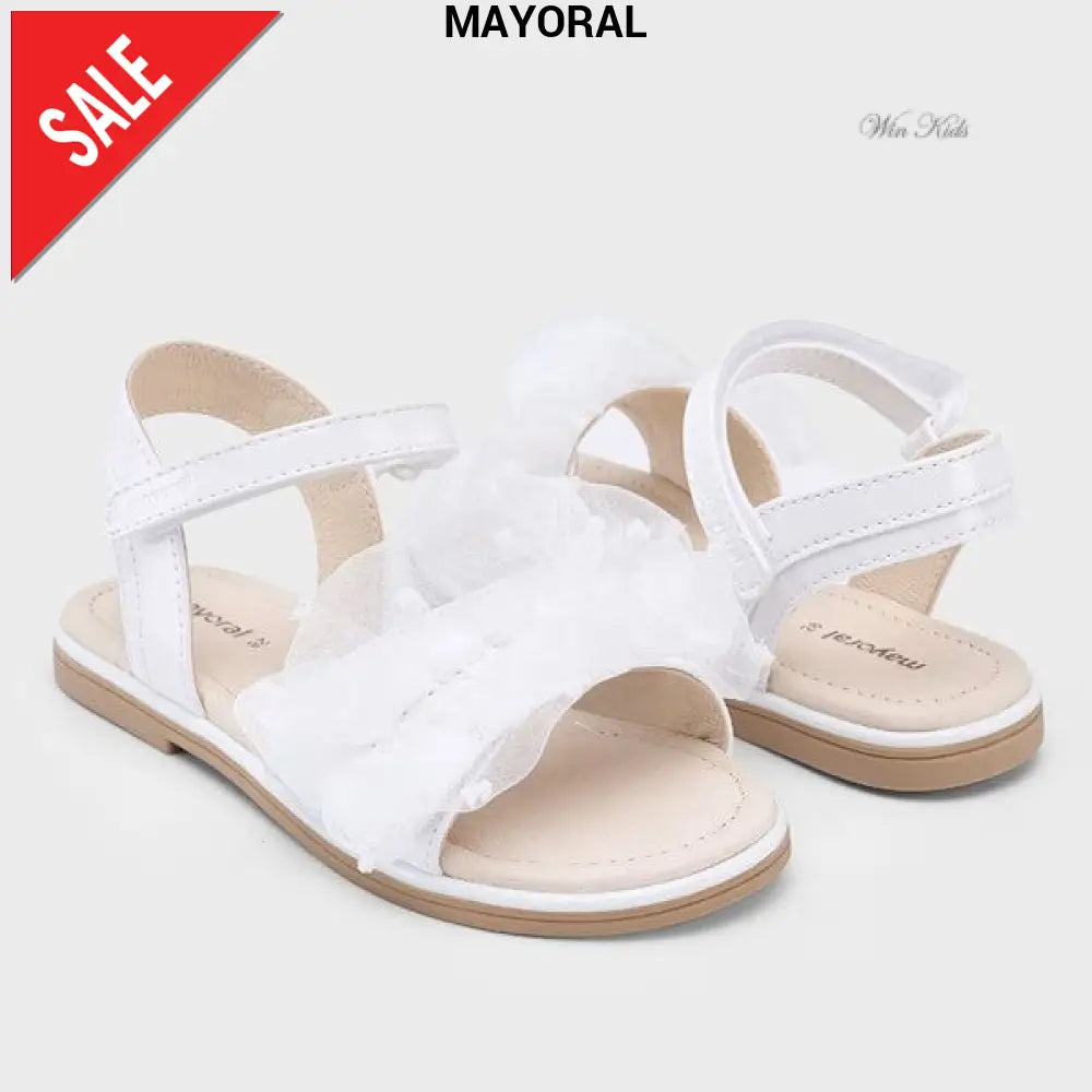 Sandali MAYORAL vernice bianca e tulle 26 - 35 Sandali