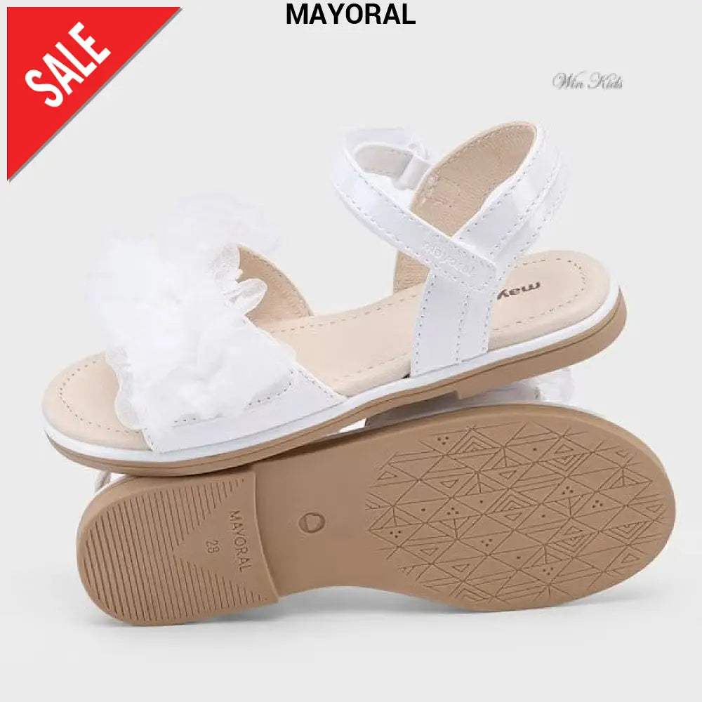 Sandali MAYORAL vernice bianca e tulle 26 - 35 Sandali