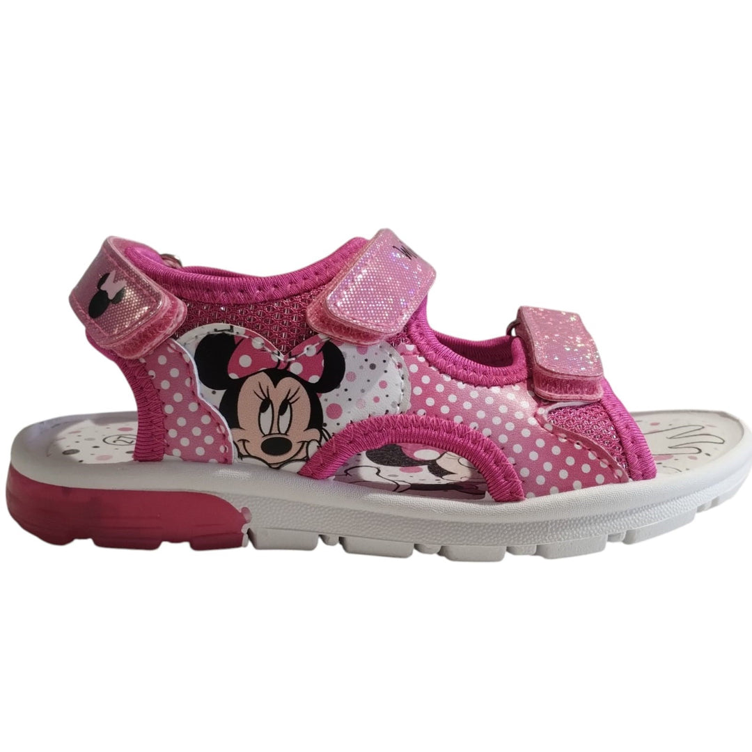 Sandali DISNEY Minnie da passeggio fuxia con luci taglie 27 - 33