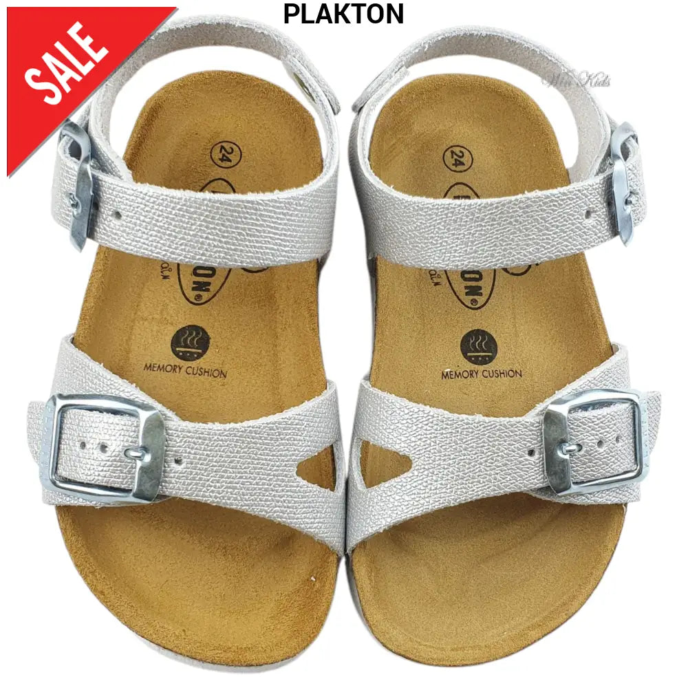 Sandali PLAKTON argento bambina 24 - 35 Sandali