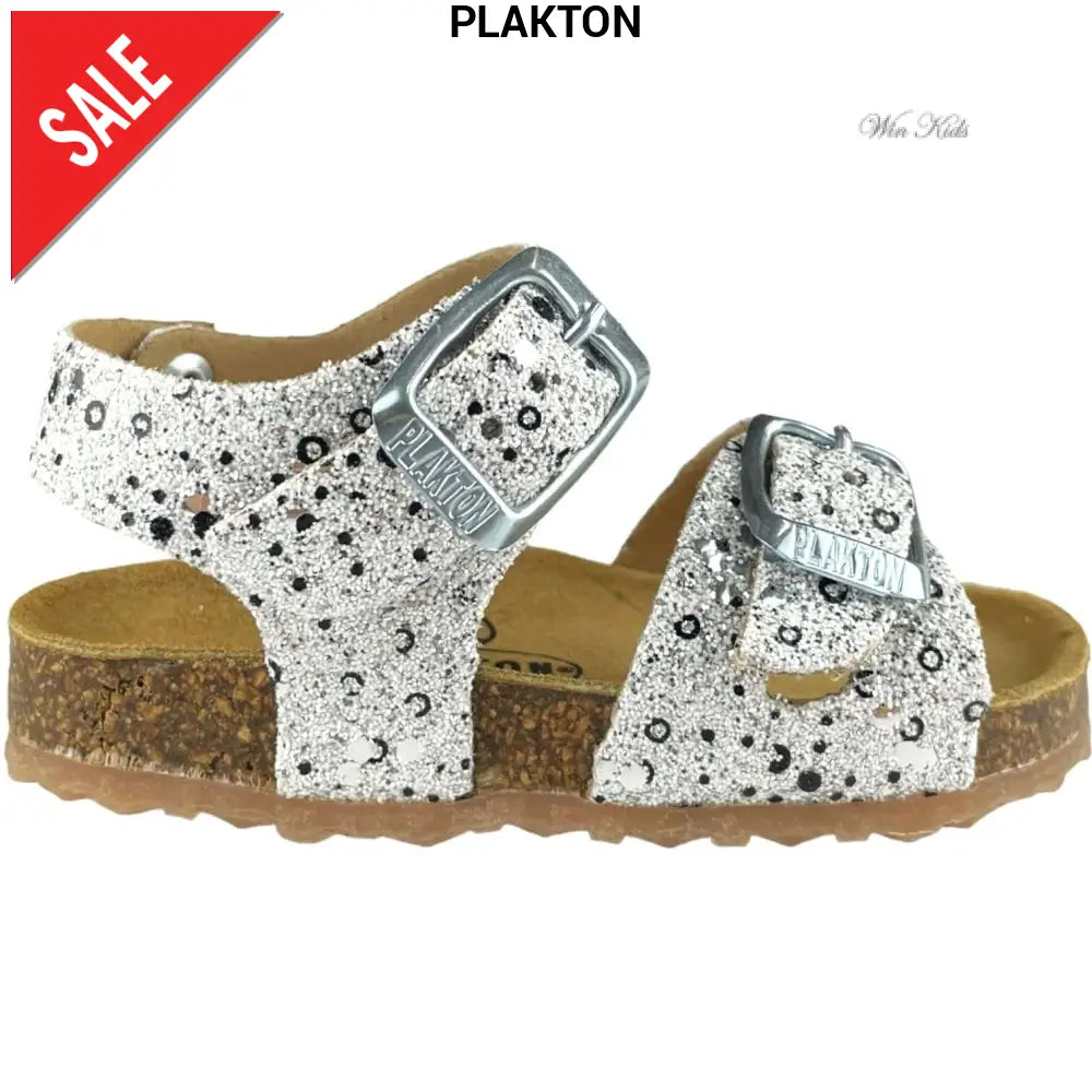 Sandali PLAKTON bambina glitter bianco argento 19 - 24 Sandali