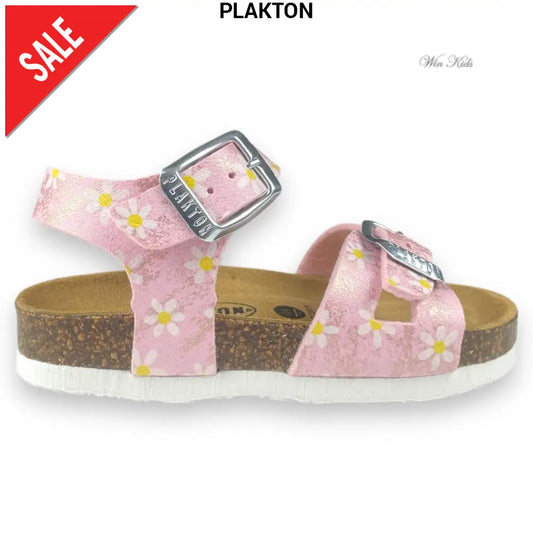 Sandali PLAKTON bambina rosa con margherite dal 24 al 35 Sandali
