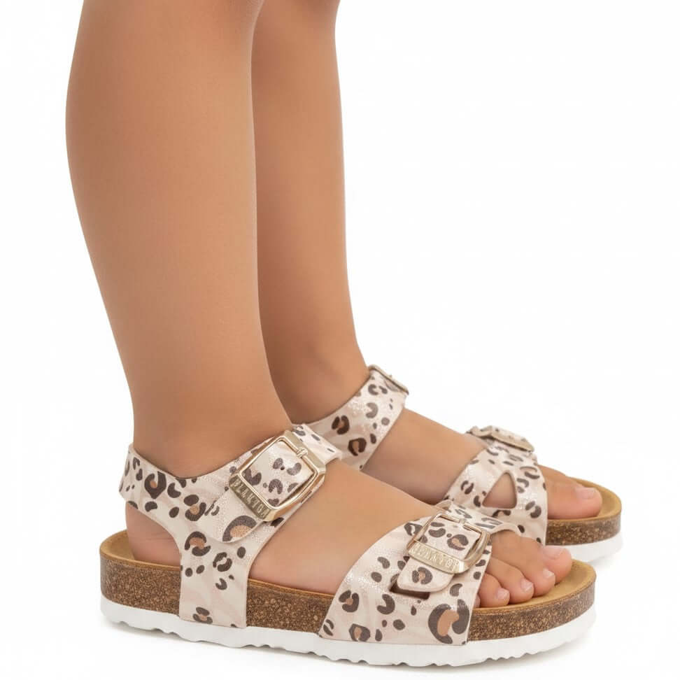 Sandali bambina modello birkenstock colore maculoato plakton lisa made in spain
