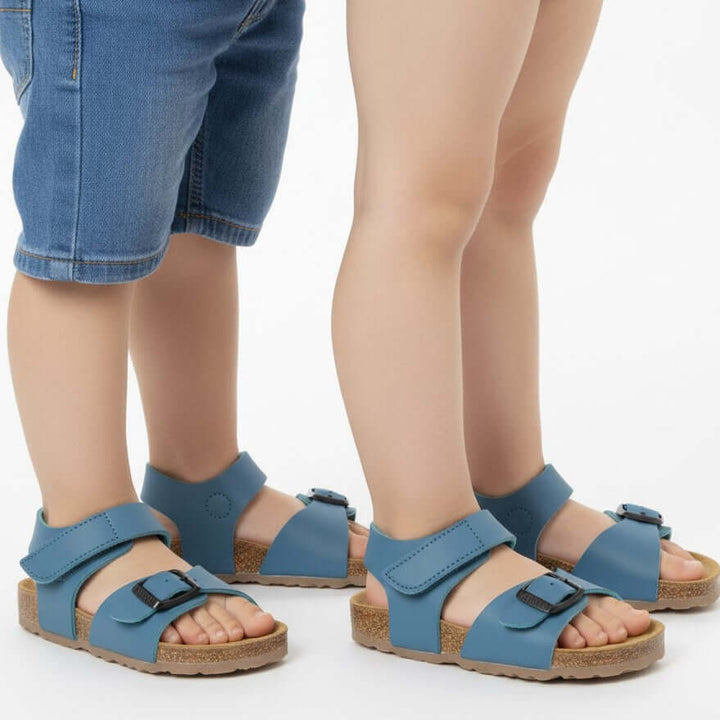 Sandali PLAKTON primi passi jeans chiusura con velcro e fibbia dal 19 al 24