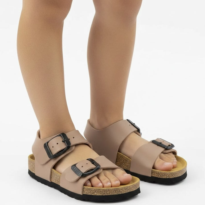 Sandali PLAKTON Beige Bambino e Bambina | Pelle Memory Cushion dal 24 al 35
