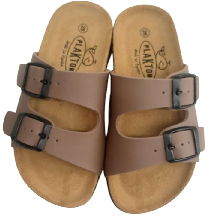 Sandali Bio Bambino Bambina PLAKTON Ciabatta Visone – Taglie 28-35