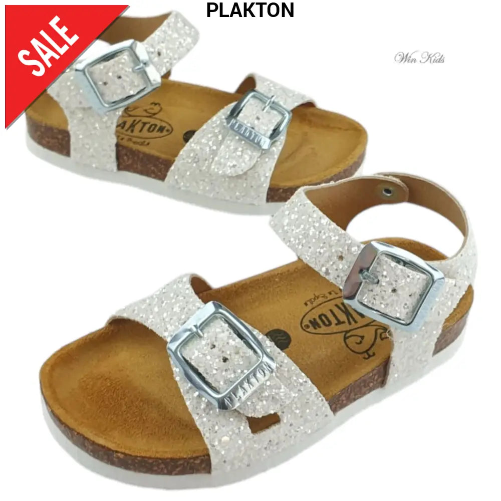 Sandali PLAKTON glitter bianco 24 - 35 Sandali
