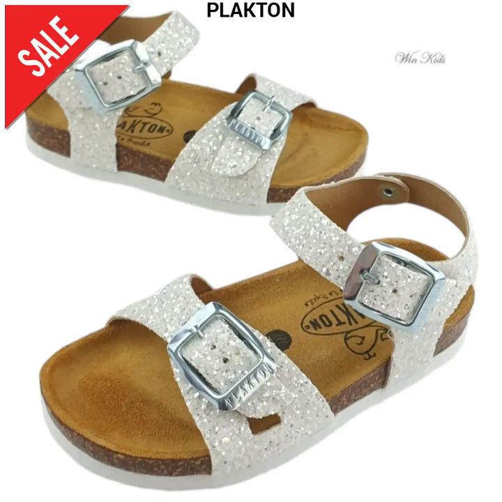 Sandali PLAKTON glitter bianco 24 - 35 Sandali