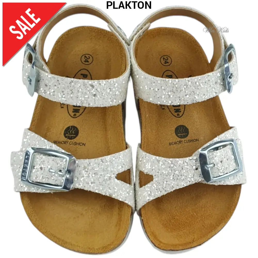 Sandali PLAKTON glitter bianco 24 - 35 Sandali