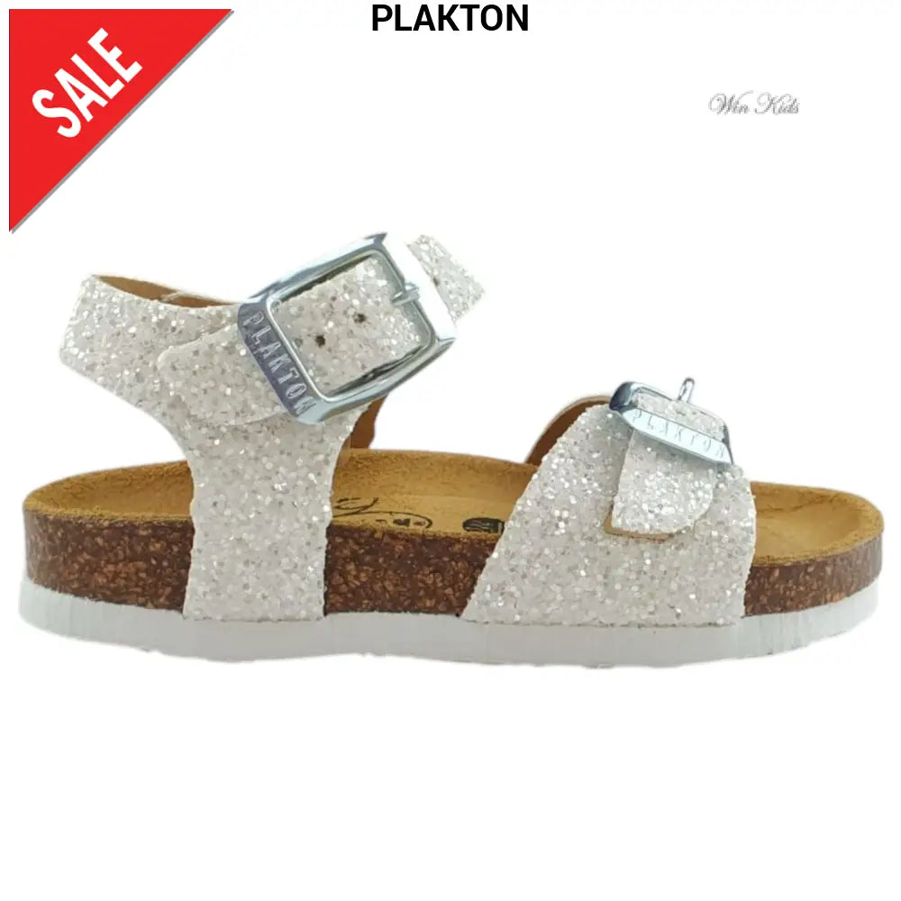 Sandali PLAKTON glitter bianco 24 - 35 Sandali