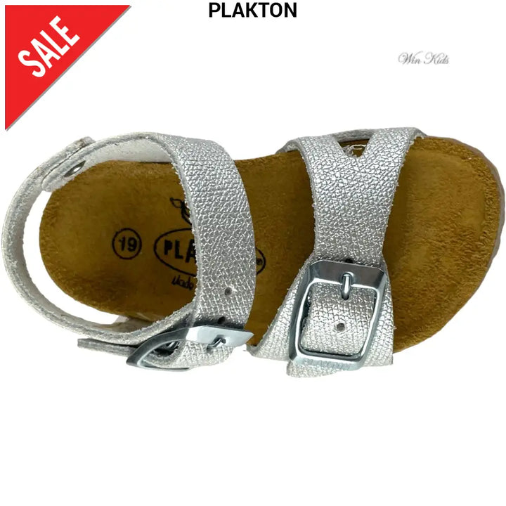 Sandali PLAKTON per bambina argento dal 19 al 24 Sandali