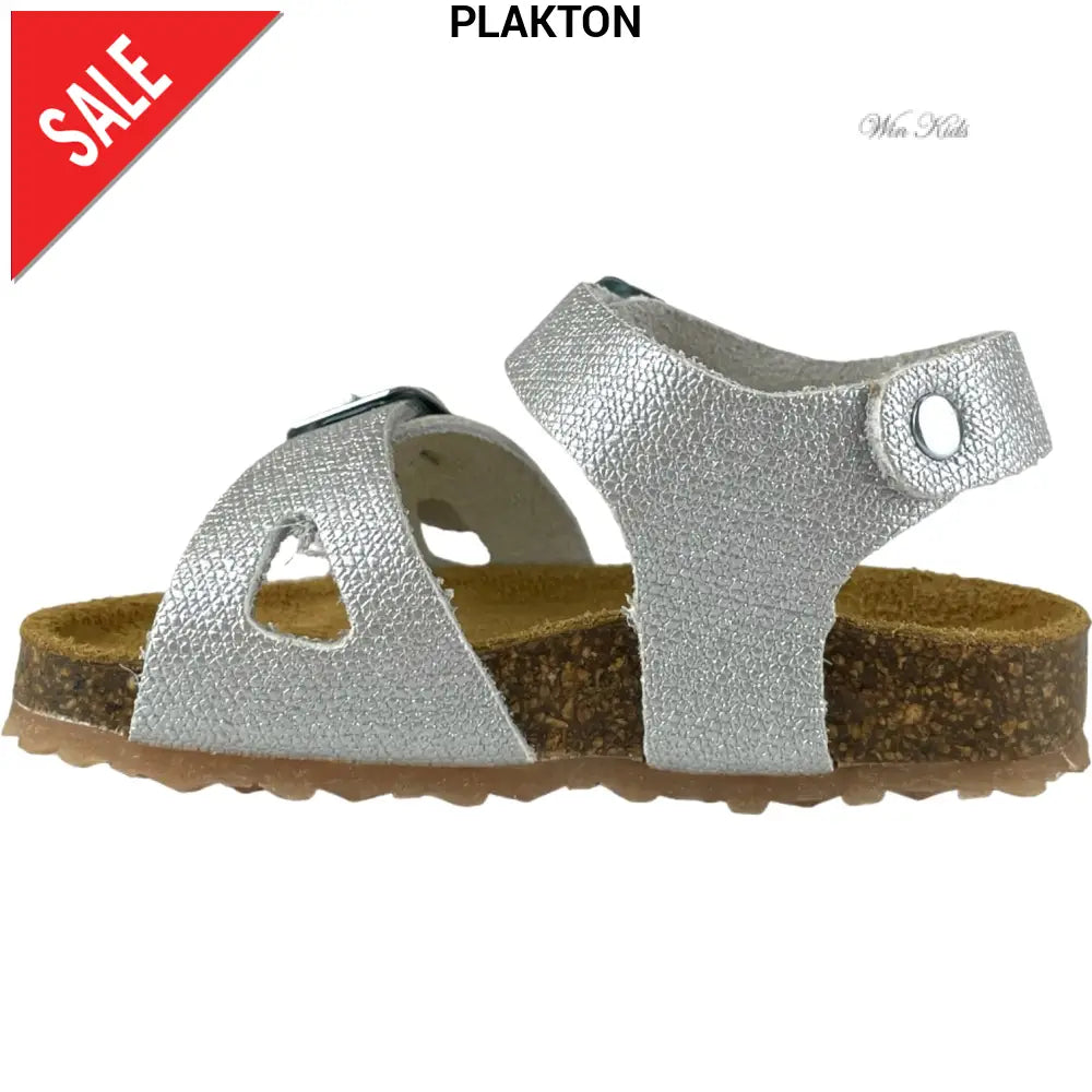 Sandali PLAKTON per bambina argento dal 19 al 24 Sandali