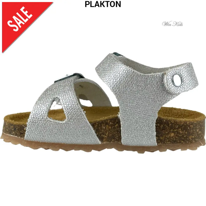 Sandali PLAKTON per bambina argento dal 19 al 24 Sandali