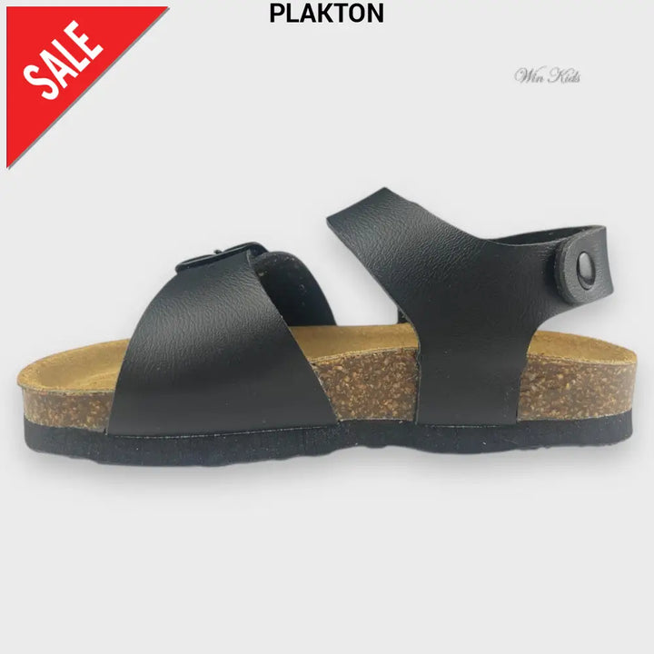 Sandali PLAKTON per bambini nero con velcro dal 24 al 35 Sandali