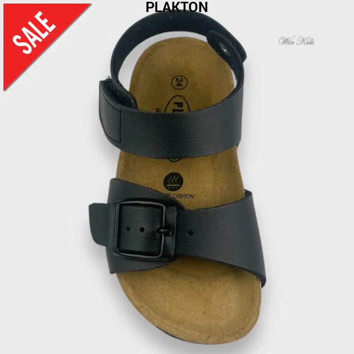 Sandali PLAKTON per bambini nero con velcro dal 24 al 35 Sandali