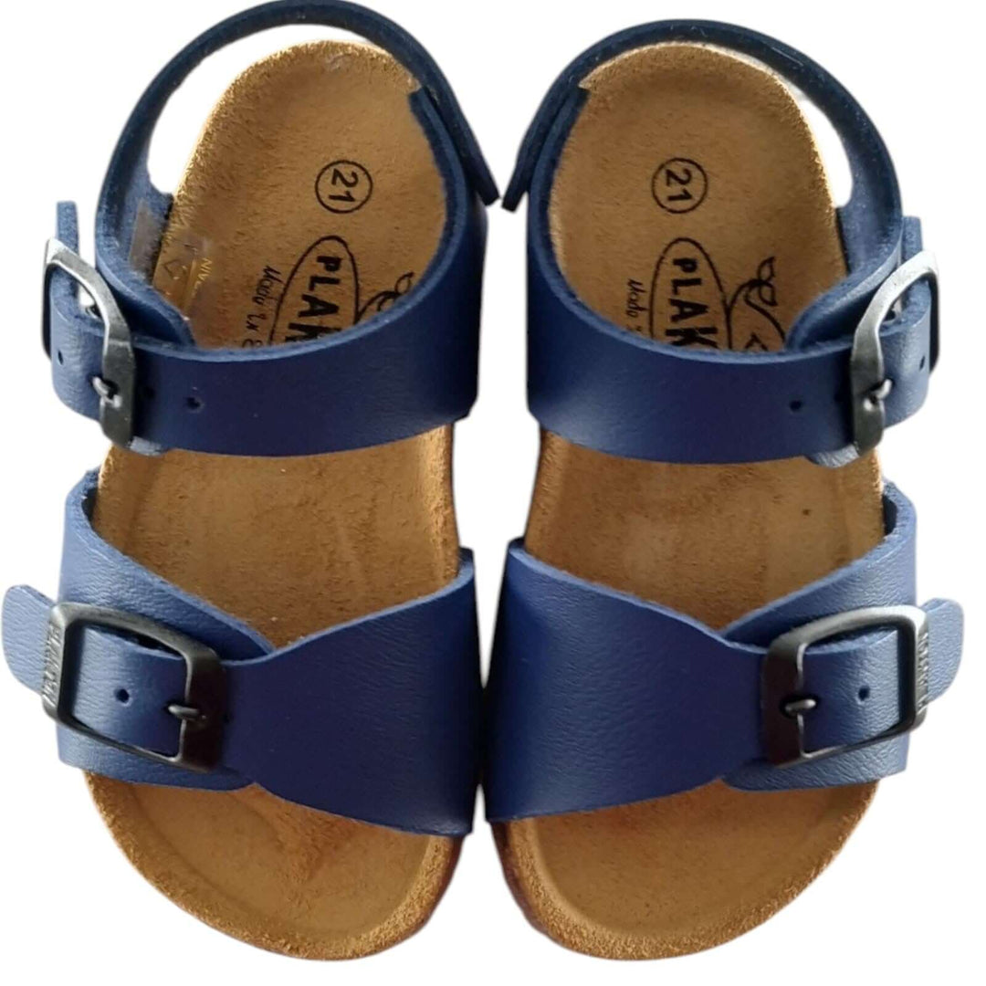 Sandali PLAKTON primi passi suola flessibile con fibbia blu 19-24
