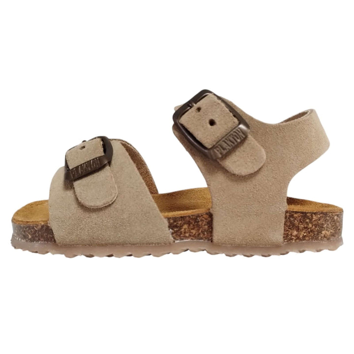 Sandali Primi Passi PLAKTON Pixel Beige in pelle unisex Taglie 19-24