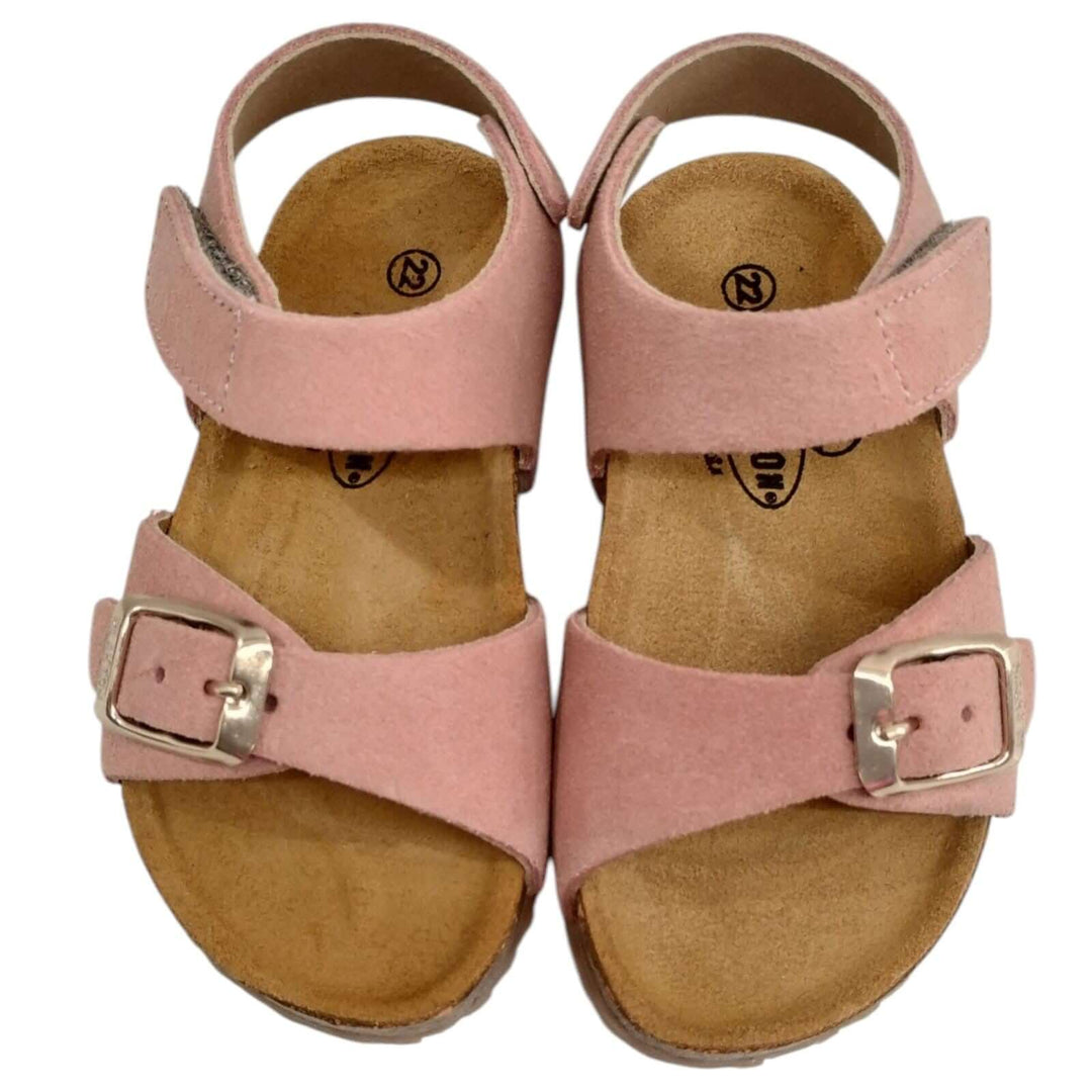 Sandali Primi Passi bambina PLAKTON con Strappo Rosa in pelle Taglie 19-24