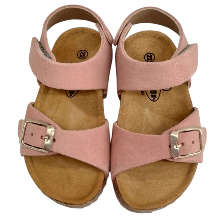 Sandali Primi Passi bambina PLAKTON con Strappo Rosa in pelle Taglie 19-24