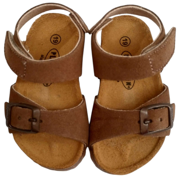Sandali Primi Passi bambino e bambina PLAKTON con Strappo Visone in pelle unisex Taglie 19-24
