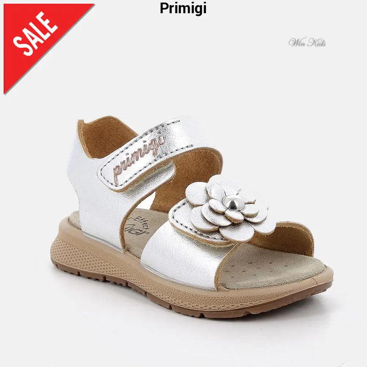 Sandali PRIMIGI argento con fiore dal 20 al 28 Sandali