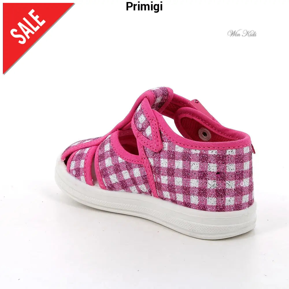 Sandali PRIMIGI primi passi modello ragnetto in tessuto a fantasia fuxia 19 - 26 Sandali