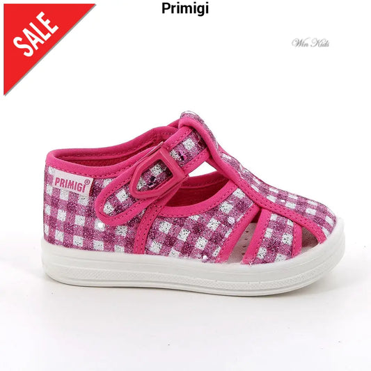 Sandali PRIMIGI primi passi modello ragnetto in tessuto a fantasia fuxia 19 - 26 Sandali