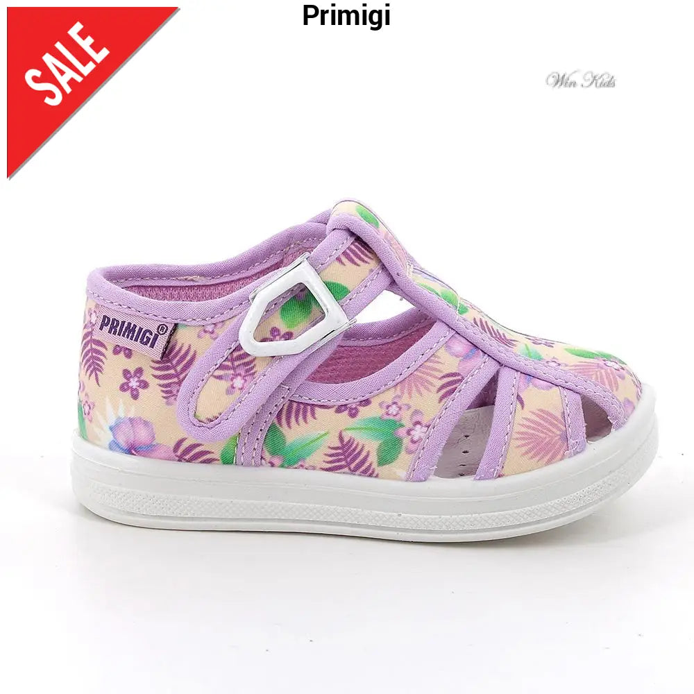 Sandali PRIMIGI primi passi modello ragnetto in tessuto a fantasia lilla 19 - 26 Sandali