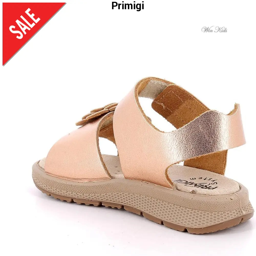 Sandali PRIMIGI rame metallizzato con fiore dal 20 al 28 Sandali