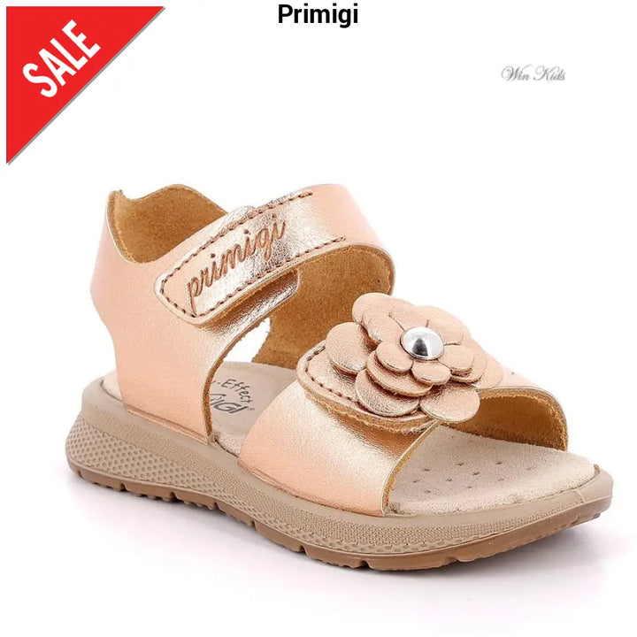 Sandali PRIMIGI rame metallizzato con fiore dal 20 al 28 Sandali